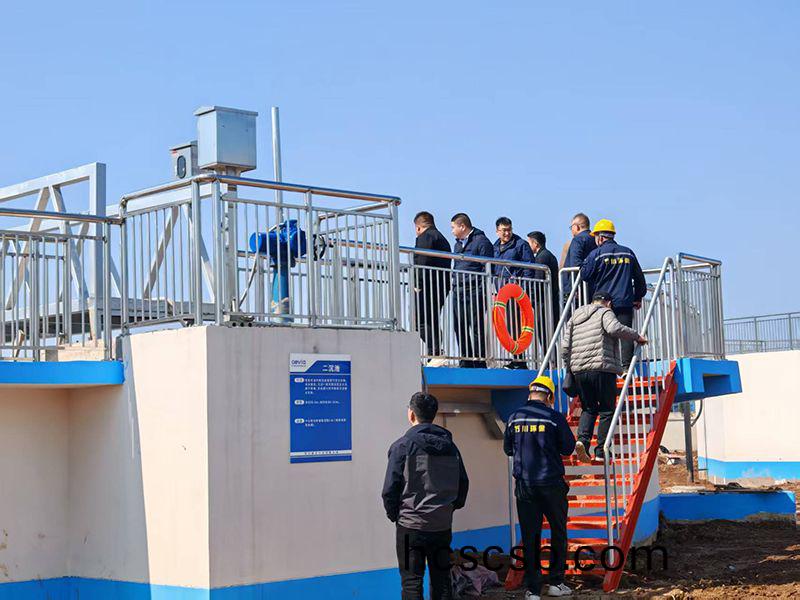 河南投資集糰城髮水務相關領導視(shi)詧我司週(zhou)口三汚汚水處理項目